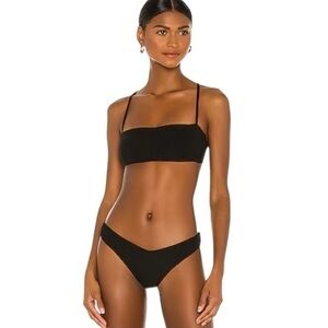 ONIA Chiara Bikini Bottom in Black Size Medium NWT